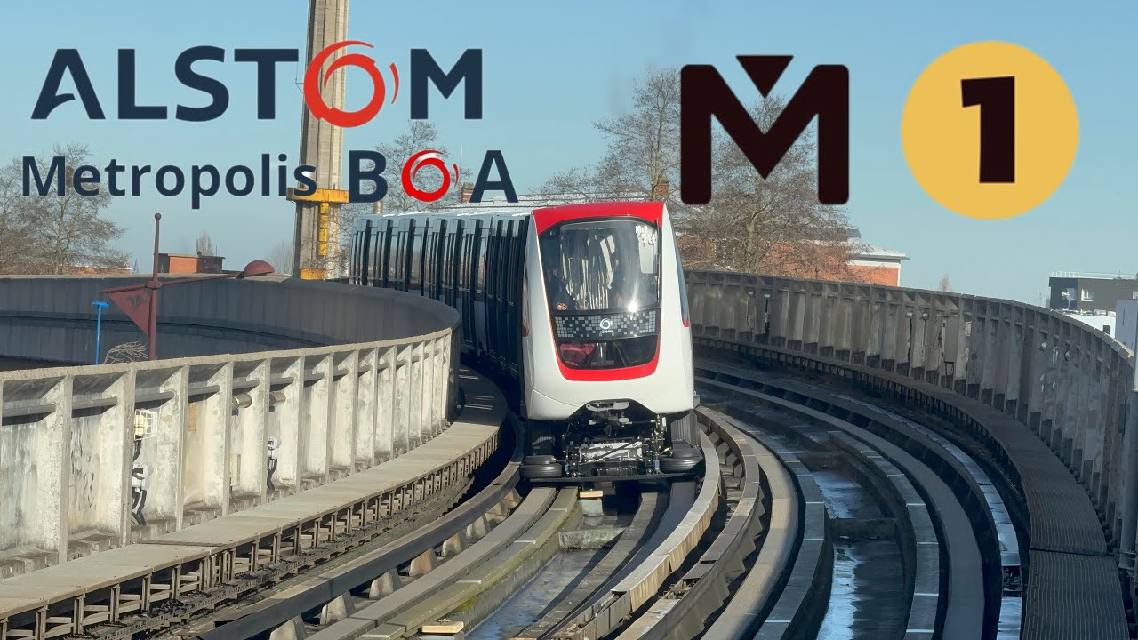Vidéo [MÉTRO] Ligne 1 🟡 [ALSTOM] Trajet Complet Allez-Retour MÉTROPOLIS BOA Rame Mc 216 
