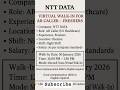 #NTTDATA#NTTDATAJobs#VirtualWalkIn#ARCaller#ARCallerJobs#FreshersJobs#chennai#itjobs#freshers#mnc#it