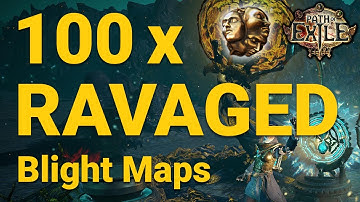 100 RAVAGED Blight Maps in 2 Minutes | Path of exile 3.17