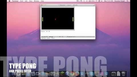 How to play pong on Terminal(MAC)