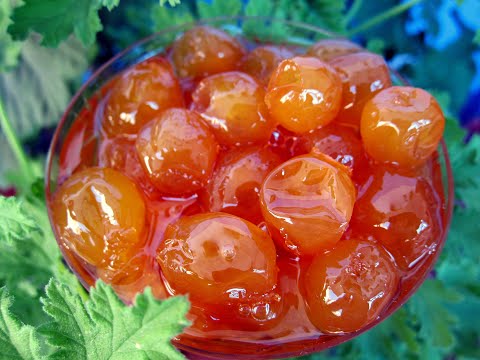 Варенье из белой черешни с апельсином. White cherry jam with orange. თეთრი ბლის მურაბა ფორთოხლით.