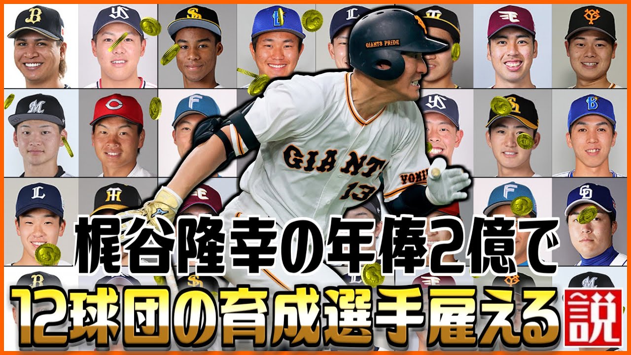 【調査】梶谷隆幸の年俸2億で12球団の育成選手は雇えるのか!?