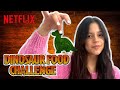 Dinosaur Food Challenge! Jenna Ortega & Cast React | Jurassic World Camp Cretaceous | Netflix