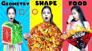 Our Family's Crazy Geometric Food Challenge| Cute Sisters