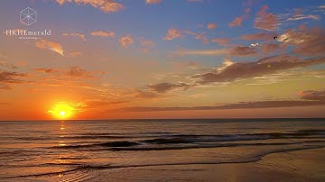 BEST BEACH VIDEO • TIME LAPSE • SUNSET BEAUTY • NATURAL OCEAN SOUND MEDITATION • ARTIST EMERALD