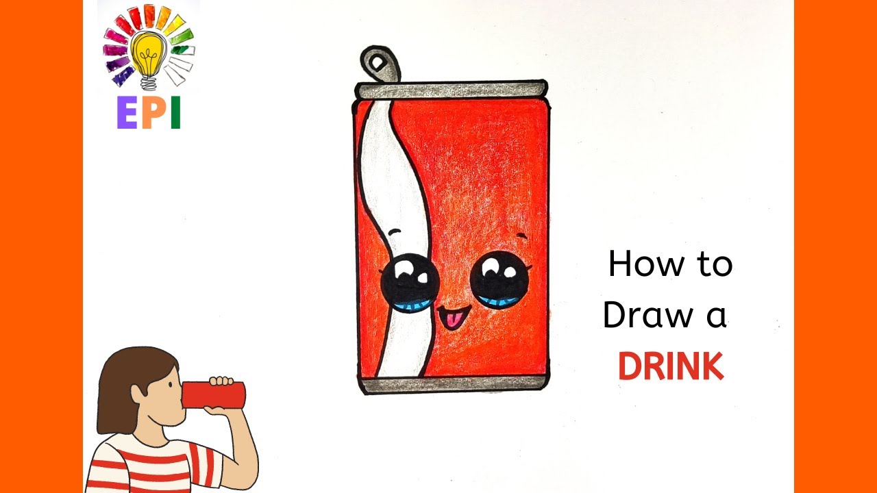 HOW TO DRAW A CUTE SOFT DRINK EASY PAINTING IDEA - YouTube