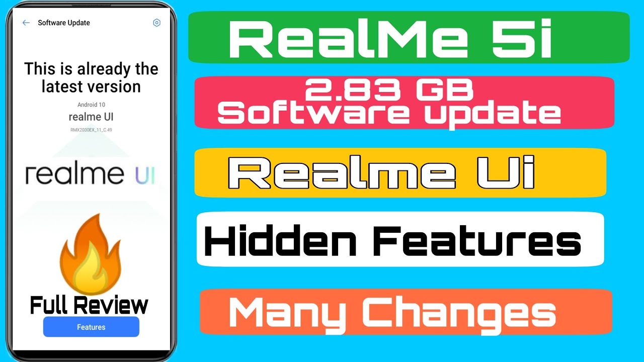 Realme 5i top hidden Features and many changes after Realme Ui android 10 update. 🔥
