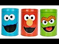 Sesame Street Counting with Elmo and the Cookie Monster Coin Banks Pretend Play!