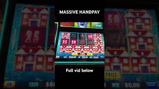 MASSIVE HANDPAY 8 MANSIONS ON HUFF N MORE PUFF $25/SPIN HIGH LIMIT SLOTS #slots #huffnpuff #handpay