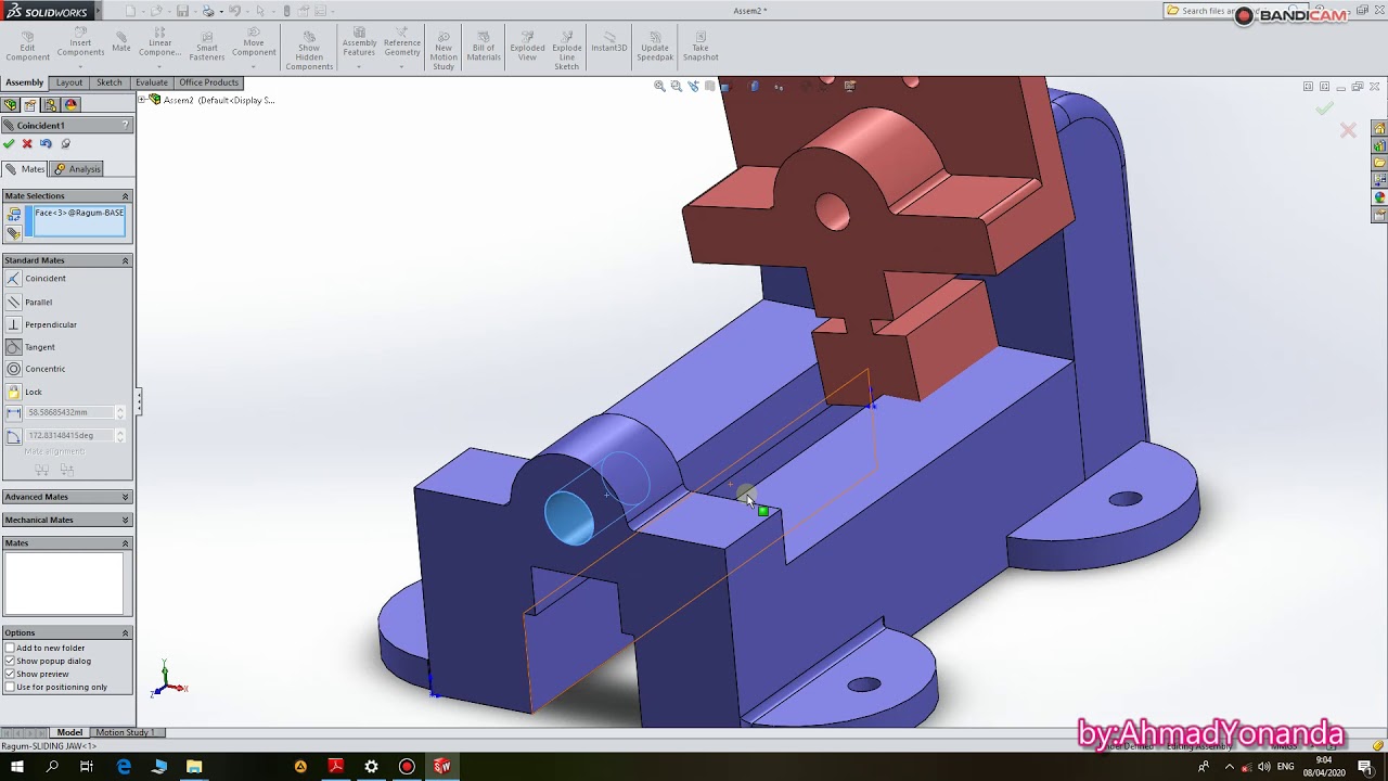 Tips mudah belajar Assembly di solidworks 2014 mp4 - YouTube