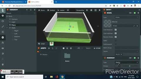PlayCanvas Rigidbody And Collision Part 1