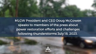 Power Restoration Update 12 p m July 19 2023