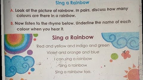 Class 3 Unit 7 Lesson 4 Sing A Rainbow Subscribe My Channel
