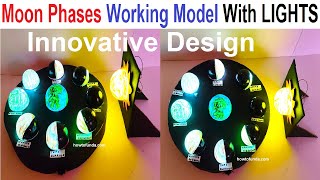 moon phases working model for science project exhibition - simple and easy steps - diy | howtofunda