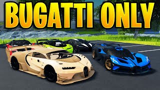 The Ultimate Only *BUGATTI RACE* In Vehicle Legends Roblox! (Funny Moments 1)