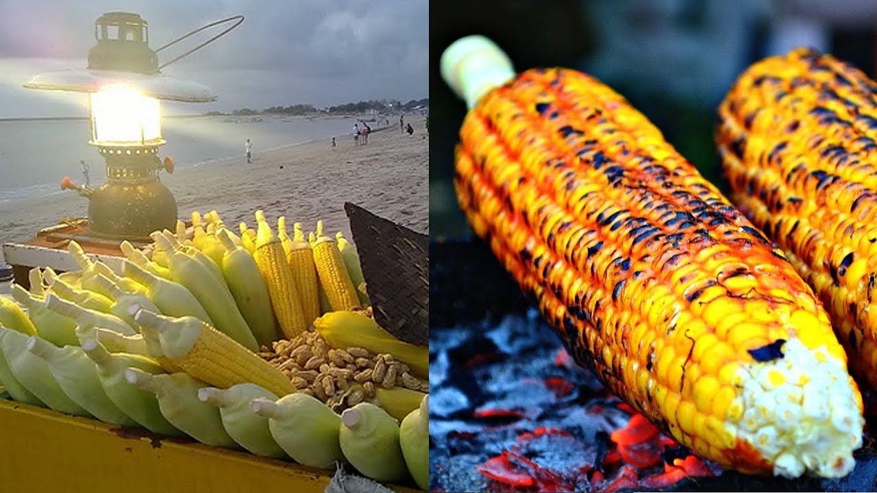 Chennai Beach Street foods India | South Indian Street Foods spicy hot Corn | South Indian Food