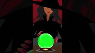 Witch Divination On Magic Green Screen Ball