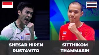 Shesar Hiren Rustavito (INA) vs Sithikom Thammasin (THA) | Badminton Highlight