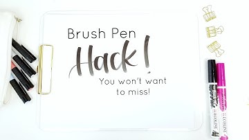 Brush Pen Calligraphy HACK | Ecoline + Faber Castell Brush Pens Trick for Handlettering!