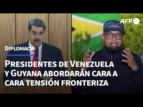 Presidentes de Venezuela y Guyana abordarán cara a cara tensión fronteriza | AFP