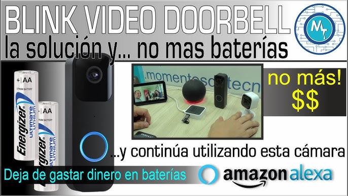 Blink Video Doorbell | Audio bidireccional, video de alta definición,  notificaciones de movimiento y timbre por app y compatible con Alexa, con o  sin