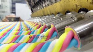Fully automatic extruding depositing marshmallow production line