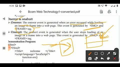 BCom IV SEM Web U4L6 Onerror, Onabort events