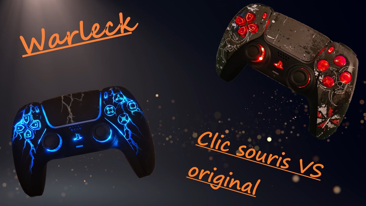 différence avec et sans clics de souris ps5 manette Buttons Mouse Click Kit  Clicky Hair Trigger 