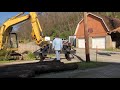 Building a I beam bridge across a creek,  moving and setting