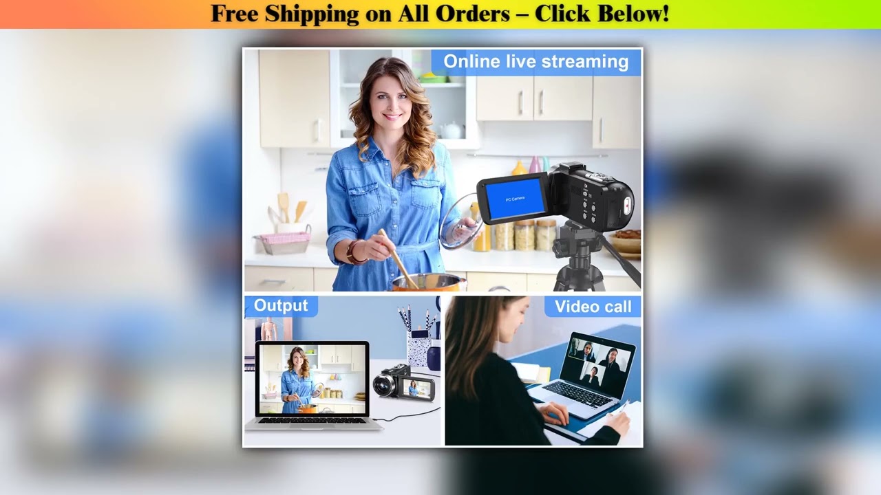 4K Video Camera for Photography 42MP WiFi Livestream Webcam Camcorder 18X Digital Zoom Vlog Camera