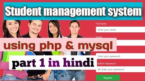Student management system using php and Mysql part 1 in Hindi | PHP & MySQL Project