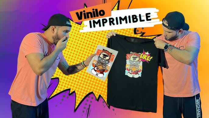 VINTEX - Vinilo Textil Imprimible 5 Láminas Tamaño A4, para Impresora  Injket, de 100% Poliuterano, Compatible con Print&cut y Tijeras, para  Prendas y Tejidos Oscuros y Claros, Grosor 120 Micras : : Oficina  y papelería