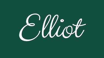 Learn how to Sign the Name Elliot Stylishly in Cursive Writing