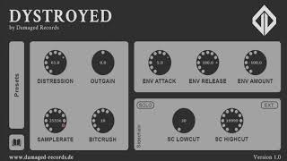 🎚 Dystroyed || Free VST Plugin || High Gain 808 Distortion 🎚