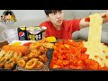 ASMR MUKBANG 직접 만든 김치 탕수육 떡볶이 김말이 만두 먹방 &amp; 레시피 Fried pork tteokbokki &amp; Corn Dogs EATING SOUND!