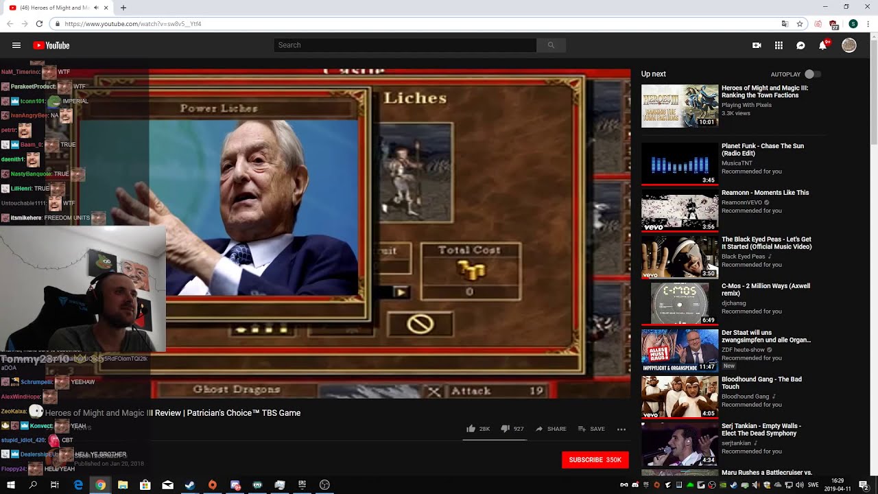 Реакция Форсена на обзор Heroes of Might and Magic III (HoMM 3) от Sseth в чате Twitch