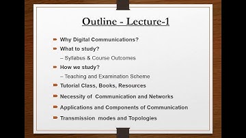 Digital Communications- Lecture-1