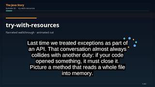 The Java Story Ep 33: try-with-resources