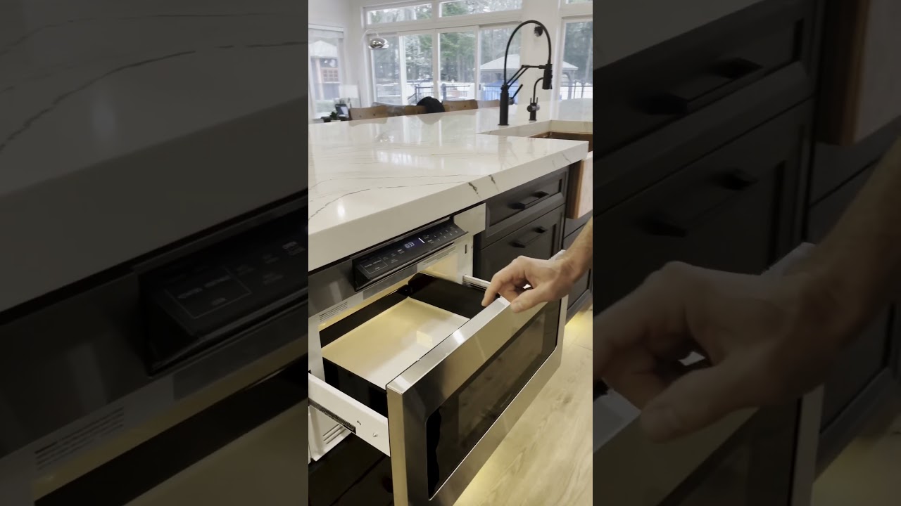 Pull Out Built-in Microwave Drawer  #microwave #microwavehacks #microwaverecipes