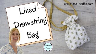 HOW TO MAKE A FULLY LINED DRAWSTRING BAG WITH BOXED BOTTOM  Easy to Follow Tutorial