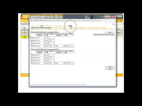 Edadmin - set up cycles contribution to YEAR MARK