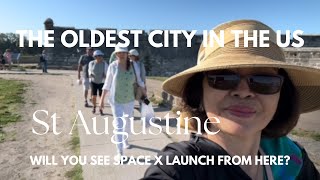 Historic St Augustine Trolley Tour: Exploring US's Oldest Town / View of Space X Launch