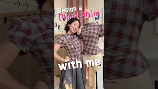 Artsy little plaid shirt:) #plaid #preppy #fashiondesign #fashionstyling