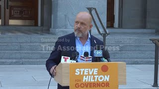 Top Republican hopeful for California governor Steve Hilton reacts to primary results