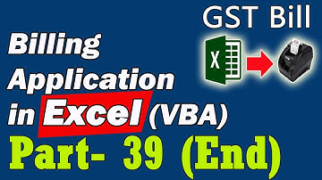 Billing Application in Excel VBA Part-39