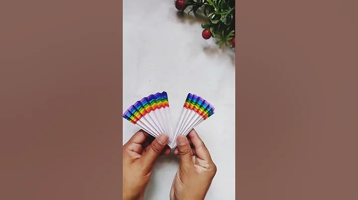 How to make Origami Rainbow 🌈 Paper Fan/Easy Crafts /DIY Paper Crafts #shorts