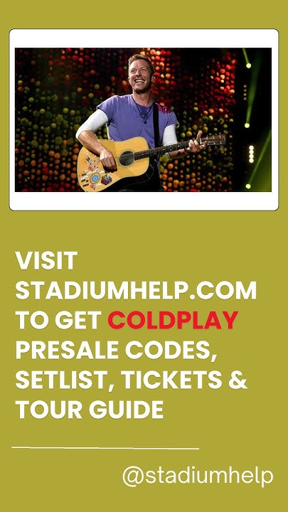 How To Score Coldplay Presale Codes Before Anyone Else - YouTube