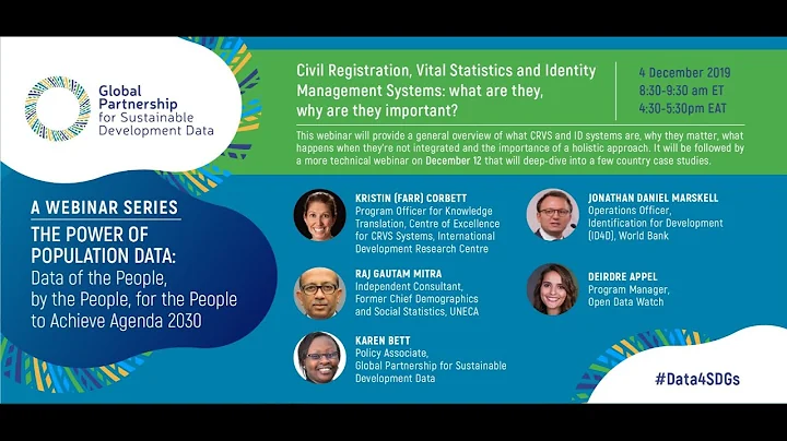 Webinar - Civil Registration, Vital Statistics and...