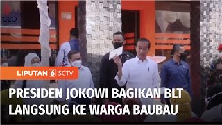 Warga Baubau Sambut Antusias Pembagian BLT BBM Langsung oleh Presiden Jokowi | liputan 6