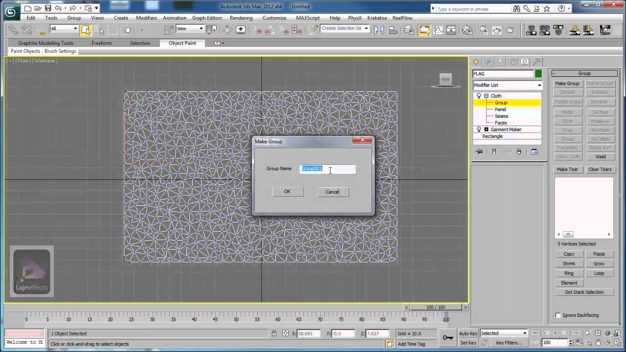 3Ds max tutorial 001/ Cloth modifier- realistic flag animation